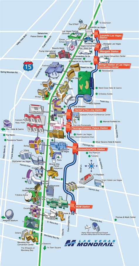 map of vegas monorail route.